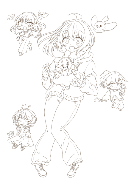 文化祭ポスター用で描いたイラスト