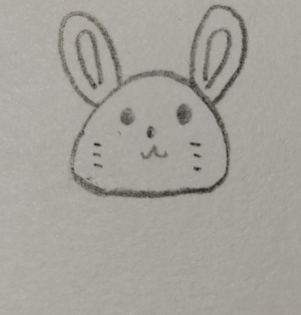 最後に、鼻と口を描きます。