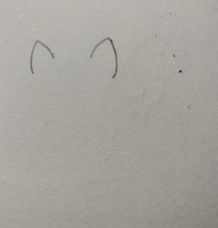 まず、犬の耳部分を描きます。