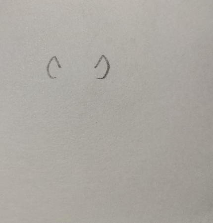 まず、ライオンの耳部分を描いていきます。