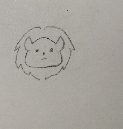 今回の中で一番大事なライオンのたてがみを描きます。