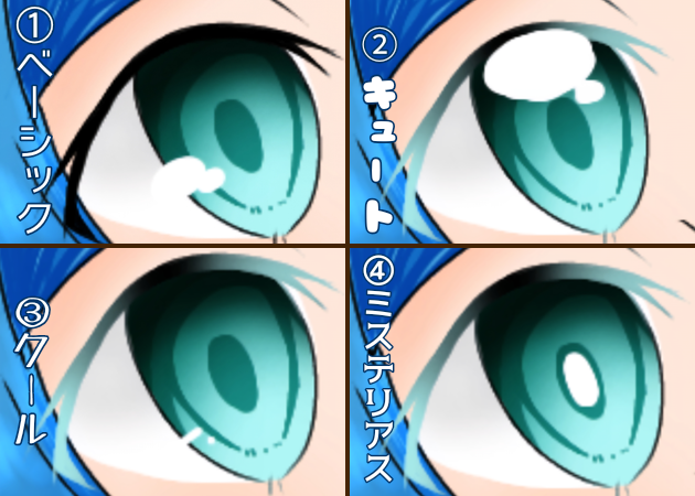 ハイライトの描き方のまとめ画像